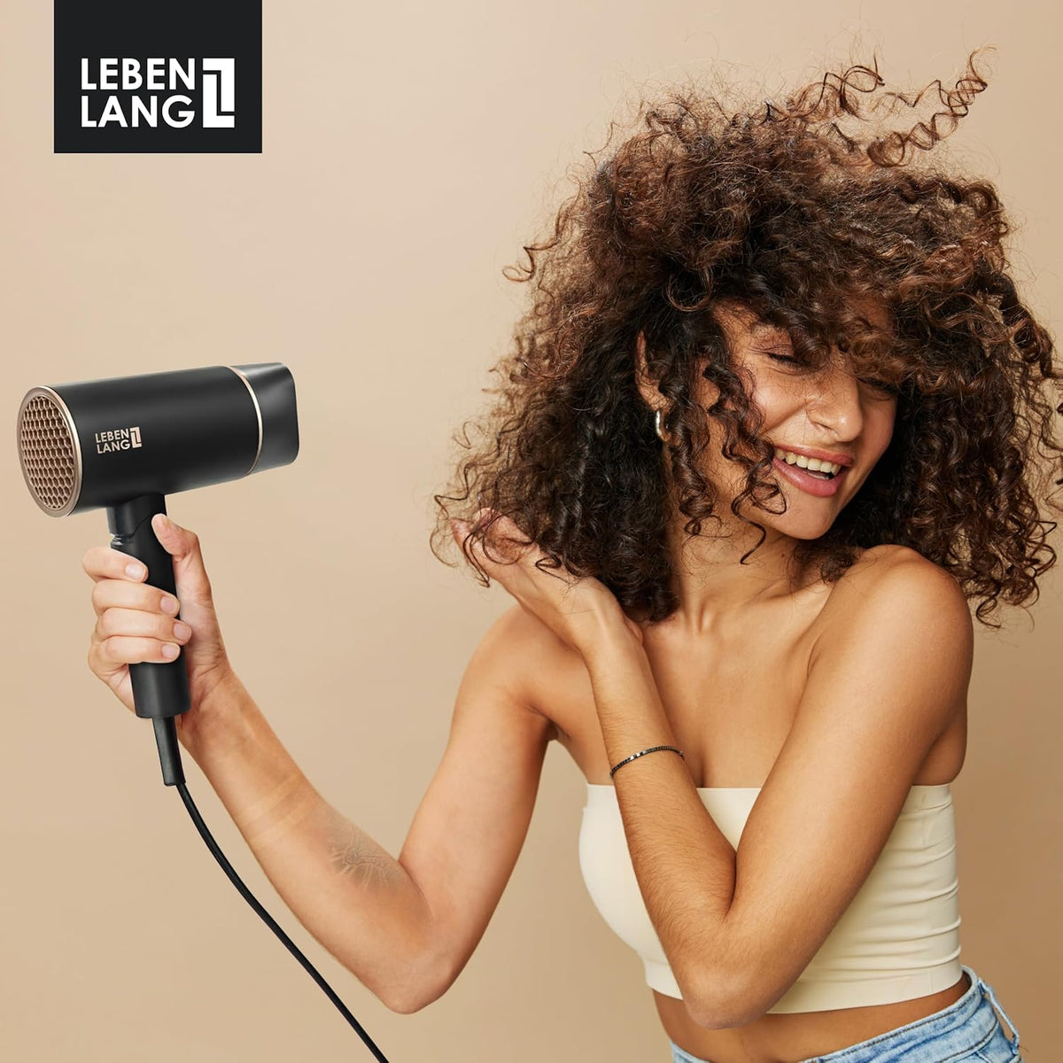 Ionic Hair Dryer 1875W - Compact, Portable, Lightweight, with Diffuser and Bag for Travel